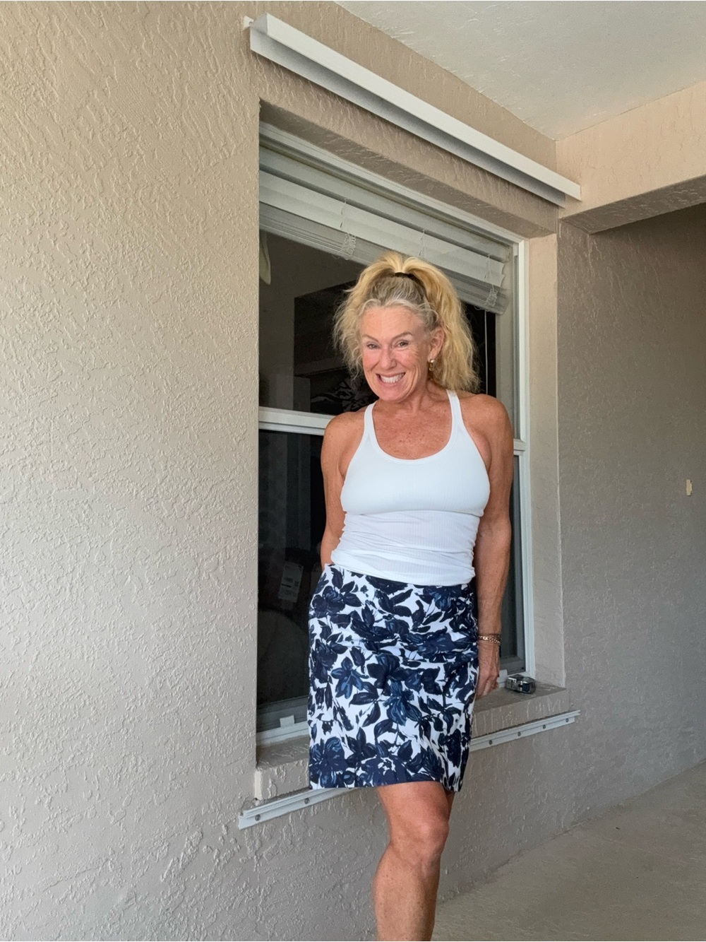 S.C & Co Floral Navy Golf Skort - Picture 3 of 12